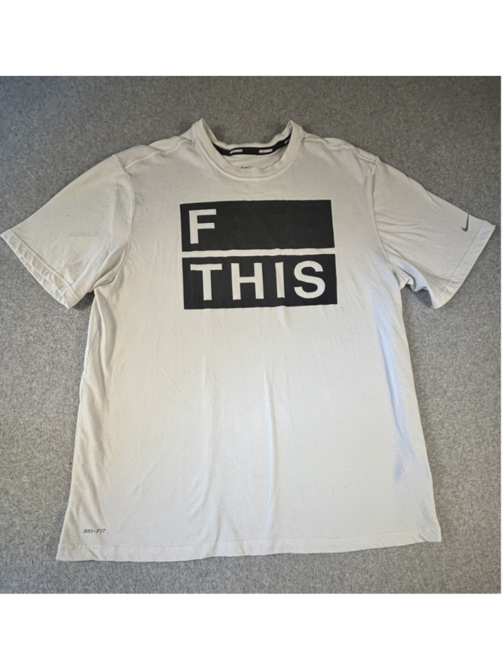 Nike Running Free This Dri-FIT T-Shirt Men’s XL White Black 627043-100